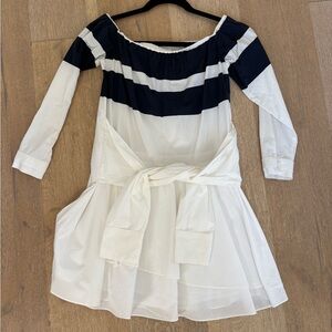 Derek lam 10 Crosby Intermix Dress in Navy and White 0